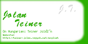 jolan teiner business card